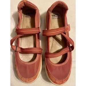 Earth Origins Eclipse Elle Salmon Mary Jane Suede Hook Loop Shoes Women's Size 6
